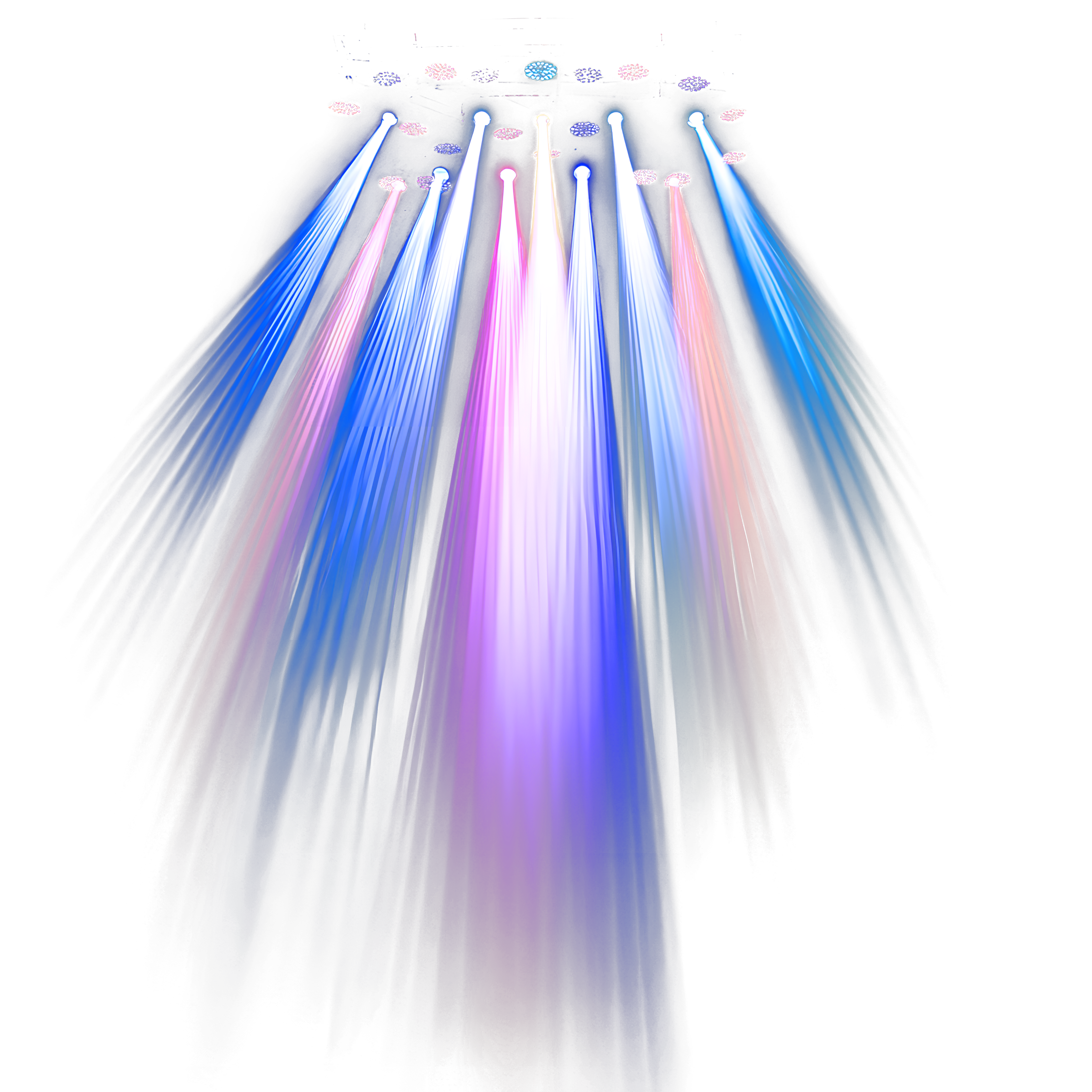 Colorful lighting design overlayed.