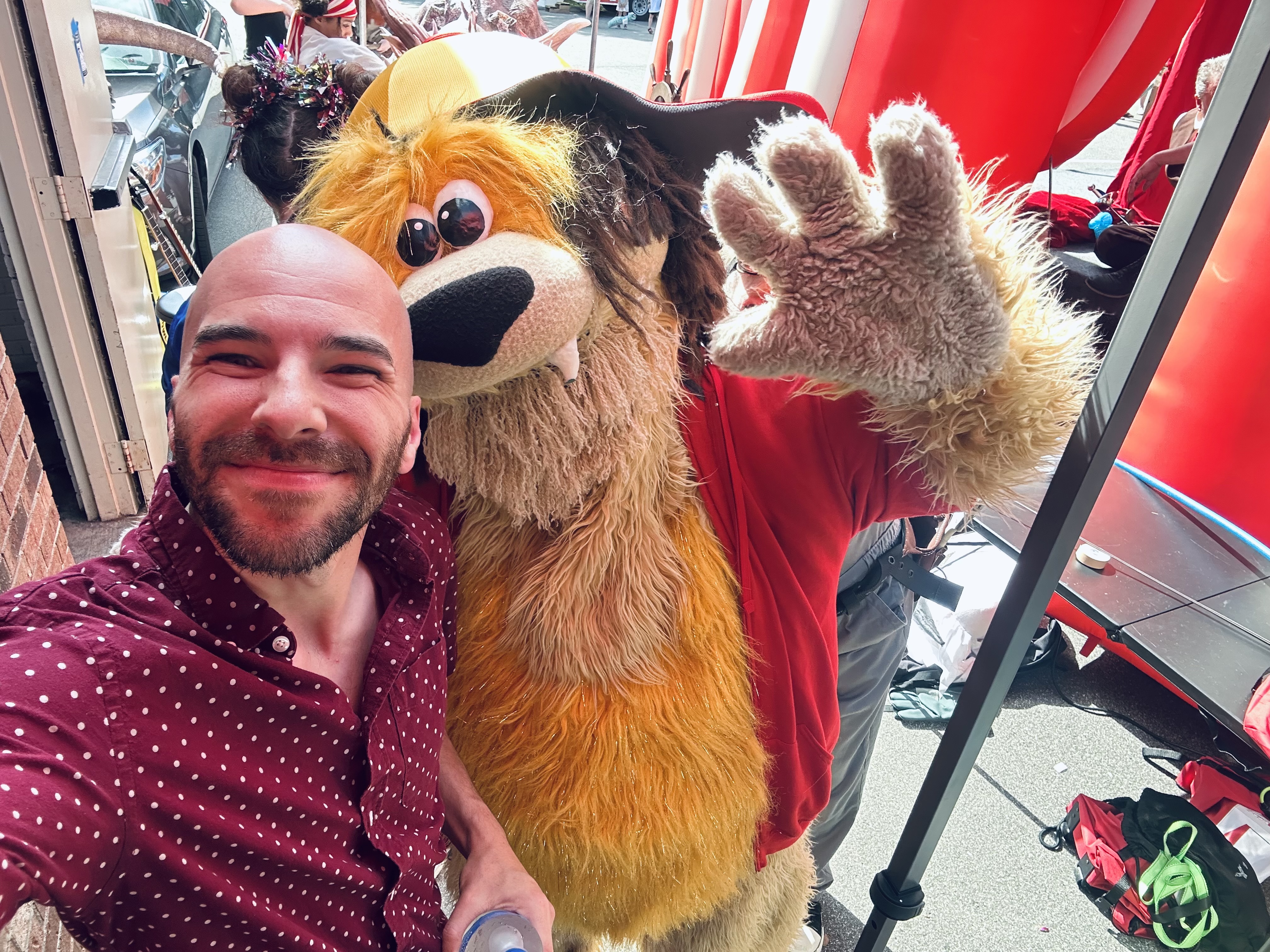 Grant performing in a professional production.