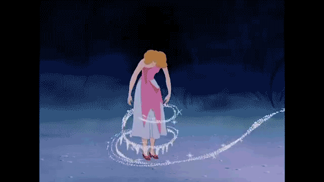 Cinderella transformation in color. Photo by Cartoon Al.