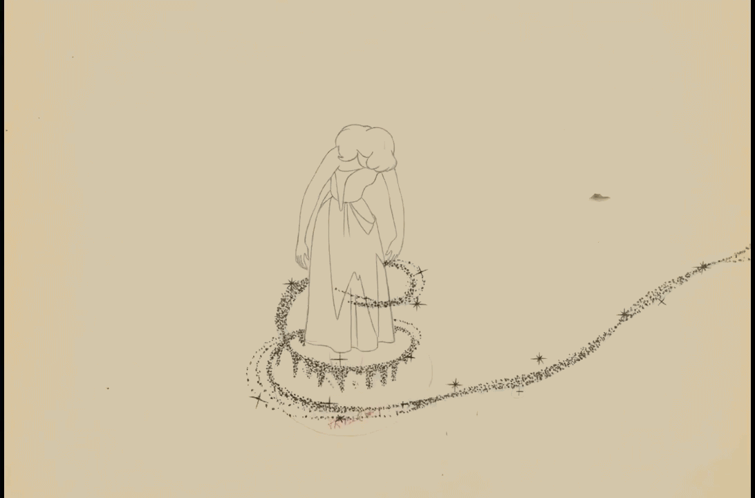 Cinderella transformation sketch created by a Walt Disney animator. Video by ATOPIX.