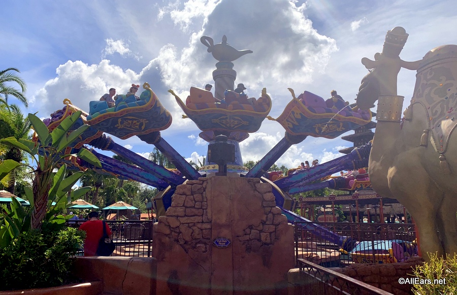 Image of the Flying Carpets ride. Photo by Molly McCormack/All Ears.